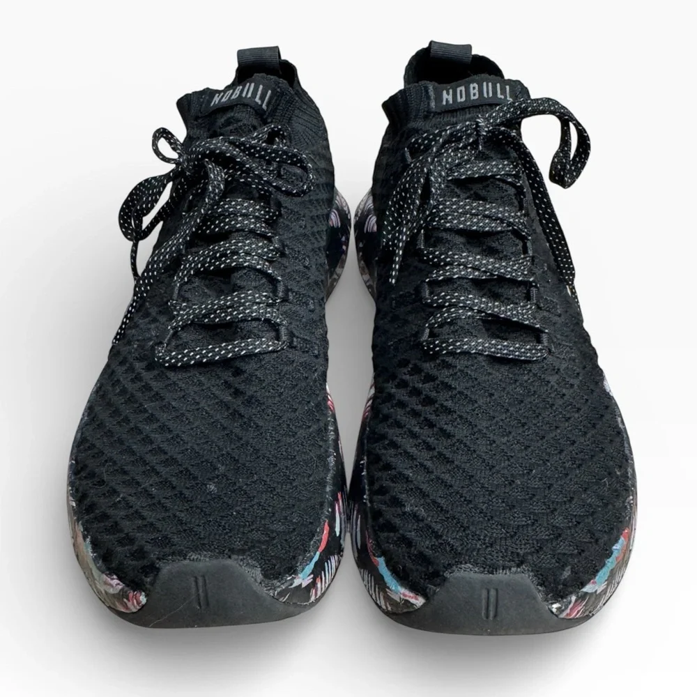 NOBULL Drive Knit Midnight Palm Training Shoes Mens Size 10 Black Multi Sneakers - Picture 2 of 10